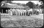 Group of sixty to seventy Marines at attention, Nicaragua