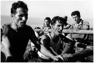 Fishermen from Calabria, Italy, 1954. Photo by Alan Lomax.