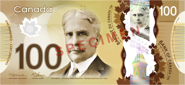 Canada's plastic $100 banknote