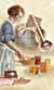 Graphic of a woman with a ladle and jars.