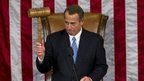 House Speaker John Boehner with a gavel on the floor of the House of Representatives 3 January 2012