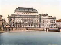 National Theater, Prague. Image produced by the Detroit Photographic Company, ca 1900. From the Prints and Photographs Division, Library of Congress