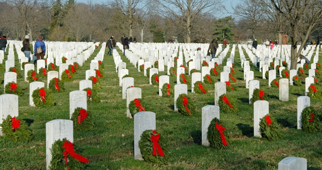Wreaths at the Indiantown Gap National Cemetery