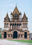 Color image of the exterior of a church