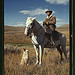 Shepherd with his horse and dog on Gravelly Range, Madison County, Montana (LOC)