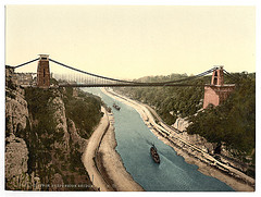 [Clifton suspension bridge from the north cliffs, Bristol, England]  (LOC)