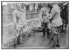 Wounded Austrian Officer on Patrol on Isonzo  (LOC)