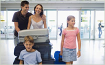 Family at airport