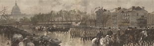 The Inauguration of President Harrison - The Procession Returning from the Capitol