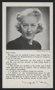Winifred Stanley Campaign Postcard
