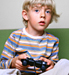 Child playing video game