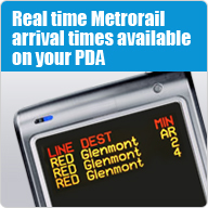 Real time train arrival times ad                  