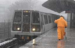Metrorail in snow
