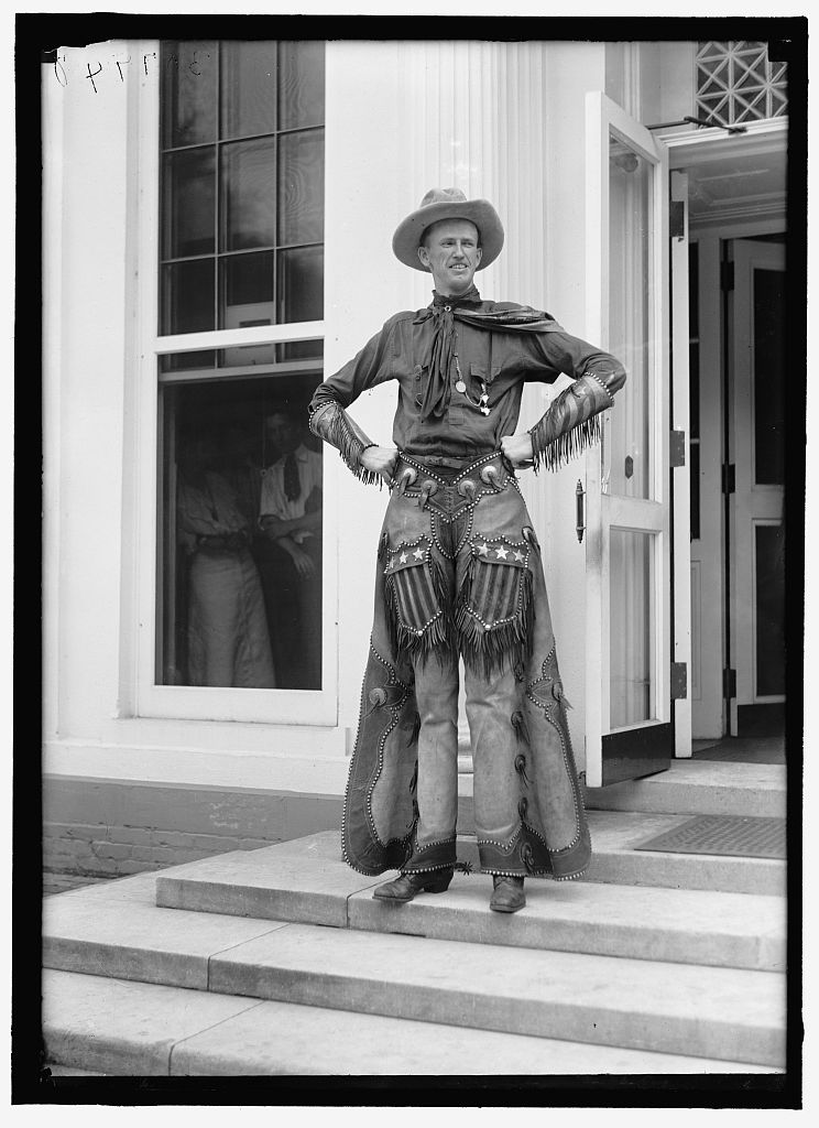 "Madsen, Ralph E. The Tall Cowboy. At White House." 