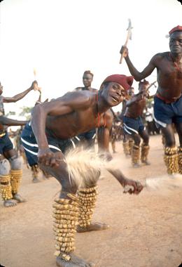 Irigwe dancers of Miango village, Jos Plateau, Nigeria, [slide],  Name: Elisofon, Eliot,  Date: 1950s