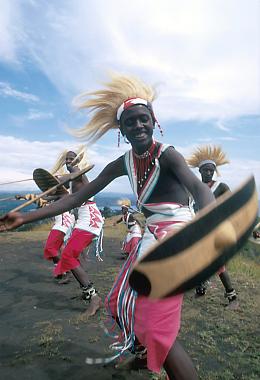 Ntore dancers, Goma, Congo (Democratic Republic). [slide],  Name: Elisofon, Eliot,  Date: 1970s