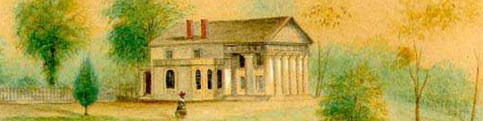 Lossing Watercolor of Arlington House