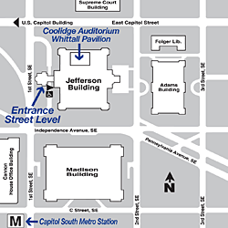 Map to Coolidge Auditorium