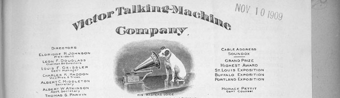 Nipper the dog - logo of the Victor Talking-Machine Company