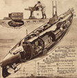 Cutaway drawing of a submarine