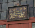 Sign for Joseph Teshon Co. Inc. Manufacturers of Upholstery and Drapery Fabrics
