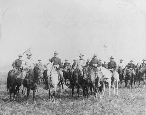 Col. Roosevelt and officers of the Rough Riders