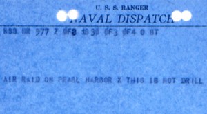 CINCPAC Naval Dispatch from Pearl Harbor, December 7, 1941