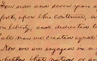 Lincoln's First Draft of the Gettysburg Address