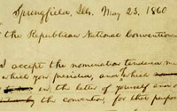 Abraham Lincoln to George Ashmun, acceptance of the nomination