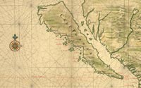 Map of Baja California Shown as an Island