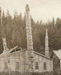 Haida totem poles and houses, Kasaan, Alaska, ca. 1913
