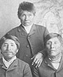 Klamath men known as Soloman, Long Jack & Brown, who participated in the Modoc War, pose for formal portrait