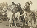 Umatilla men on horseback at the Pendleton Round Up, Oregon, 1910