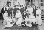Group portrait of a wedding party