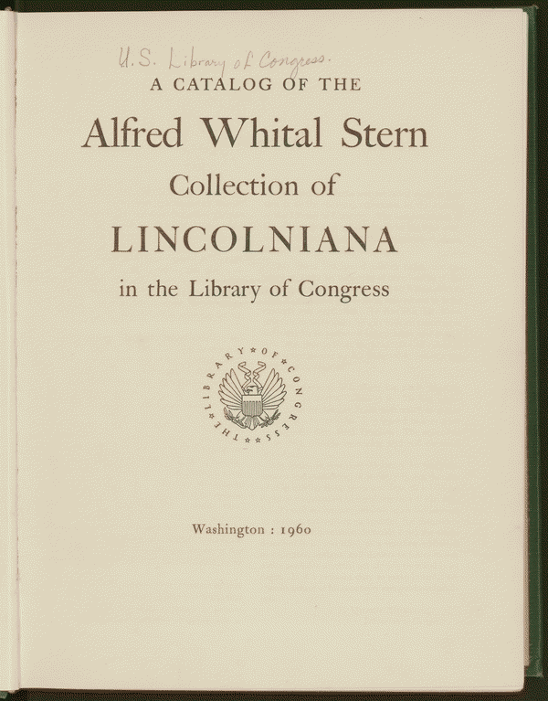 Image 9 of 522, A catalog of the Alfred Whital Stern collection of