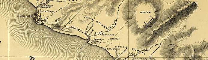 Map of Liberia. Lith. by E. Weber & Co., 1845.