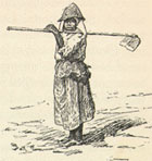 Illustration of a woman with a hoe from 'A Woman Rice Planter'