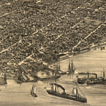 Bird's eye view of Key West, Fla., Key West Island, C.S. Monroe Co., 1884