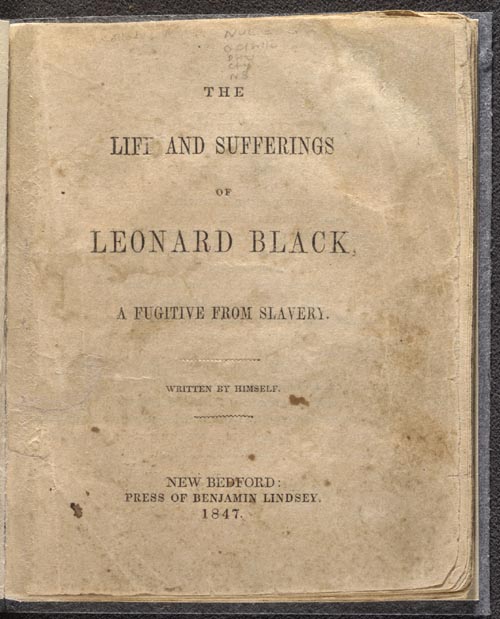 Image 1 of 60, The life and sufferings of Leonard Black, a fugiti