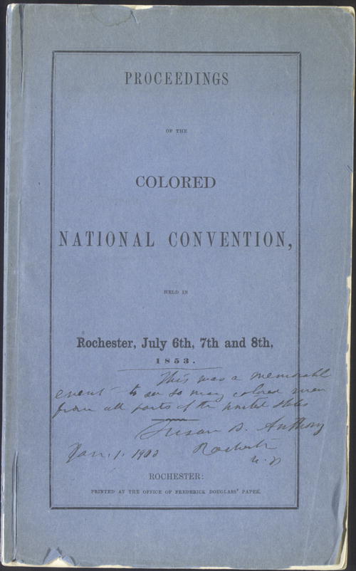 Image 1 of 57, Proceedings of the Colored National Convention Hel