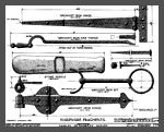 Measured drawing of wrought-iron hardware