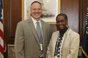 Acting Public Printer Davita Vance-Cooks welcomes Charles A. Barth as the Director of the National Archives' Office of the Federal Register.