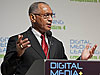 NASA Administrator Charlie Bolden speaks from a podium