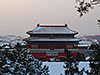 The Forbidden City in the snowy city center of Beijing