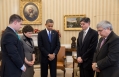 President Obama Pauses to Observe a Moment of Silence