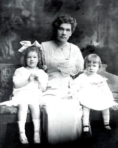 Nancy Weaver Stikeleather, shown here with her two children