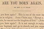 Evangelical tracts, American Tract Society. [Are you saved.]