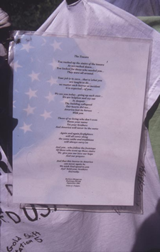 Poetry Left at Memorial: September 11, 2001, Documentary Project