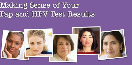 Making Sense of Your Pap and HPV Test Results, pictures of five women