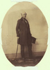 Sam Houston, full-length portrait, facing right. Photograph, 1856 or 1857